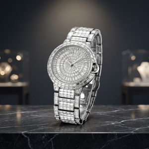 Reloj de Cuarzo para Hombre, Diseño Moderno y Lujoso, Resistente al Agua, con Diamantes de Imitación, Estilo Hip Hop, Batería con 12 Meses de Duración - Product Image 4