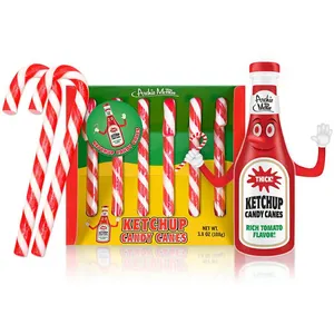 Groothandel Custom Kerst Rood & Wit Candy Cane Lolly