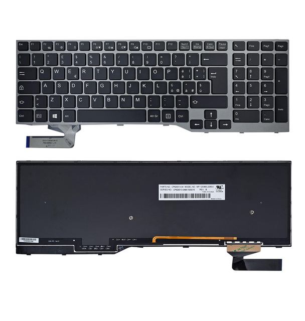 Brand New Fujitsu LifeBook Laptop Keyboard with US RU BR UK IT SP LA Layouts for Models E554 E556 E557 E753 E754 E756