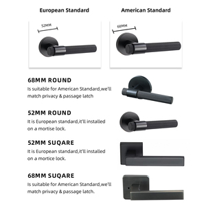 Pegangan kunci pintu privasi, bagian kunci warna emas pegangan tuas pintu Interior dengan kunci - Product Image 5