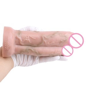 FAAK Realistic Silicone <b>Dildo</b> Double <b>Dildo</b> Realistic Skin Feel Penis Strong Suction Cup <b>Dildo</b> Wholesale Adult Sex Toys - Product Image 4