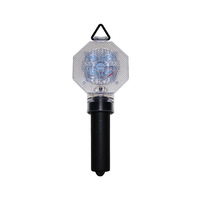 Lampe de signalisation LED portable réfléchissante pour chantier routier, motif fleur de prunier, avec batterie incluse