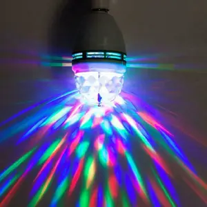 E27 Lampu Laser LED 3W, Lampu Panggung Led RGB Warna-warni Berputar Otomatis Retro Poj Dj Mini 2022 untuk Rumah DJ Bar Pesta Disko KTV