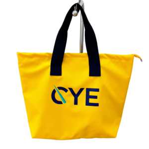 Bolsa de Mano de Nailon Amarillo de Gran Capacidad, Bolsas de Compras Reutilizables Impermeables con Logotipo, Bolsas de Playa Ligeras para Mujer - Product Image 1