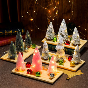 Mini Árbol de Navidad con Luces LED, Adornos Coloridos para Mesa, Decoración del Hogar, Regalo Festivo para Navidad - Product Image 6