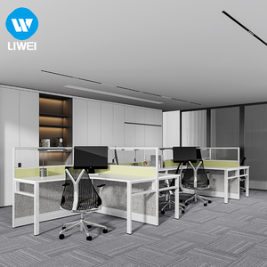 LIWEI - Nueva Estación de Trabajo de Oficina con Mesa Redonda Moderna para <span class=keywords><strong>Call</strong></span> <span class=keywords><strong>Center</strong></span>, con Marco de Aluminio y Diseño Ecológico - Product Image 4