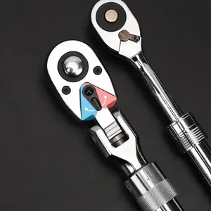 Clé à cliquet rétractable en acier au carbone à 72 dents, 1/4 1/2 3/8, à extrémité unique, qualité junior, à dégagement rapide automatique - Product Image 4