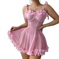 Robes de lingerie sexy en dentelle fine et en maille, chemises de nuit pour femmes, offre ODM
