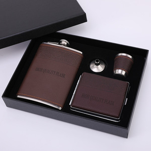 Meilleure vente de bouteilles en acier inoxydable 8 oz, whisky brun, bar à boire, flacon de hanche, <span class=keywords><strong>ensemble</strong></span> <span class=keywords><strong>cadeau</strong></span> avec boîte <span class=keywords><strong>cadeau</strong></span>, vente en gros - Product Image 3