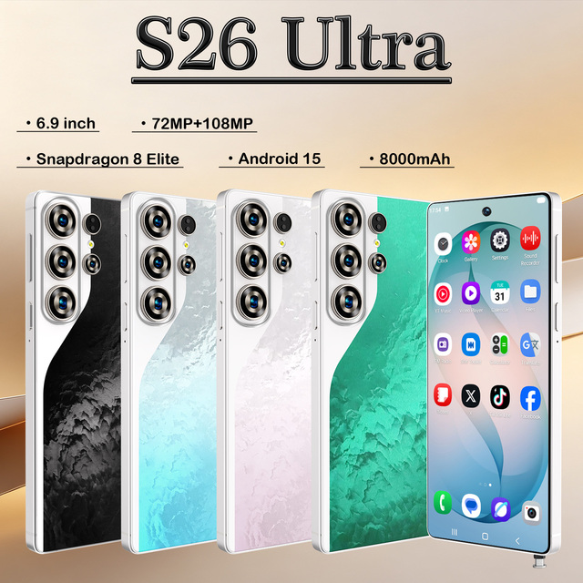 Factory Price S26 Ultra 5G Android Smartphone 16GB 1TB Storage 7.3 Inch Screen for Wholesale Cell Phone Vendor
