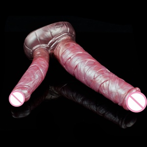 FAAK New Color Adult <b>Dildo</b> Rubber Vagina Sex Toy Silicone Penis Fantasy Double Head Anal <b>Dildo</b> for Women Gay - Product Image 4