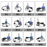 Faros Delanteros LED para Automóvil T1 H4, H1, H7, H11, 9005, Faros LED Turbo para Automóvil, Focos LED para Auto con Chip Cree, Accesorios de Iluminación para Automóvil