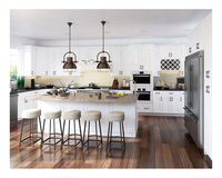 Fournisseur d'ensembles de cuisines modulaires en chêne blanc antique de luxe pour toute la maison, prêts à assembler