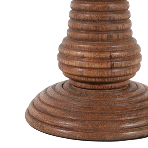 Portacandele a Colonna in Legno di Mango Scanalato, Candelabro Decorativo per Centrotavola, Ingresso e Tavolino da Caffè - Product Image 5