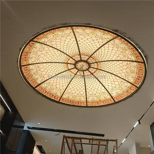 Dôme intérieur en verre Tiffany de style européen personnalisé, éclairage décoratif pour hôtel, restaurant, bâtiment, pour plafond - Product Image 5