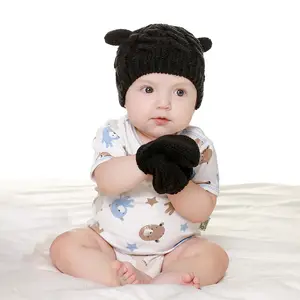 De gros bébé fille animaux chapeaux casquettes-Bonnet d'hiver pour bébé, tricoté, de bonne qualité, chaud, pour enfants en bas âge, protection oreilles, pour garçons et filles,