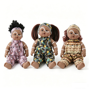 30.5cm <strong>Indian</strong> Style Black Baby <strong>Doll</strong>, Soft Vinyl Lifelike Newborn <strong>Doll</strong> for Kids Play, Collectible Ethnic <strong>Doll</strong> Toy Gift - Product Image 2
