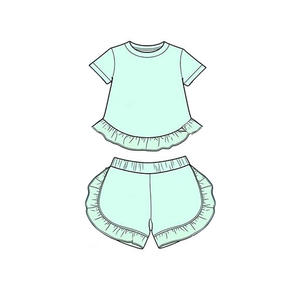 Conjunto Infantil GSSO3653 Personalizado para Niña, Color Rosa Intenso, Manga Corta, Venta al Por Mayor - Product Image 5