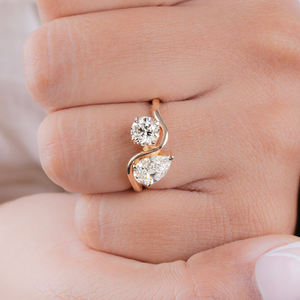 Ювелирные изделия Elisa, кольца для помолвки в форме цветка 1,0 карат, круглое лабораторное кольцо с бриллиантами, белое золото, 925, Стерлинговое Серебро, обручальные кольца - Product Image 2