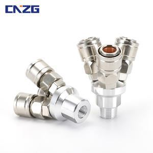 Raccord rapide SMY à verrouillage automatique de type C, connecteur de compresseur d'air à 2 voies SMV, accessoires, pièces pneumatiques à filetage externe - Product Image 2