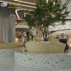 Nuevos Materiales de Construcción de Piedra, Banco de Terrazo Gris 19328364411, Uso Interior y Exterior - Product Image 1