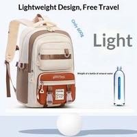 Mochila Oxford Impermeable, Moderna y Casual para Estudiantes, de Gran Capacidad, Multicapa, Fácil de Guardar y Limpiar, Mochila Escolar