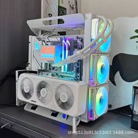 Châssis ouvert 240/360 refroidi à l'eau ATX/MATX Rack carte graphique Installation verticale petit ordinateur boîtier de tour de jeu