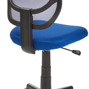 Basics <span class=keywords><strong>Silla</strong></span> de <span class=keywords><strong>escritorio</strong></span> de altura ajustable de cuero contemporáneo Respaldo bajo Asiento acolchado Giratorio Azul - Product Image 1