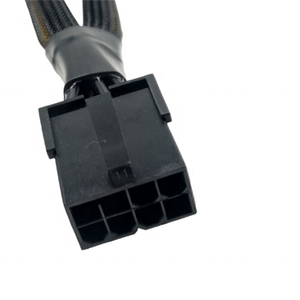 RY diskon besar 8 Pin perempuan ke Dual 8(6 + 2) Pin laki-laki kabel ekstensi daya lengan kepang 8pin ke Dual 6 2 kabel - Product Image 4