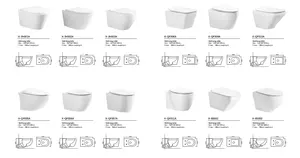 15YRS OEM/ODM experiência fábrica Moderno banheiro e sifão rubor cerâmica s armadilha wc conjunto tigela de duas peças vaso sanitário