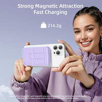 Batterie externe magnétique 10000mAh compatible avec l'iPhone Android, charge rapide 15W PD20W, chargeur sans fil portable pliable