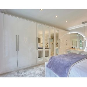 Meubles <span class=keywords><strong>de</strong></span> chambre à coucher <span class=keywords><strong>de</strong></span> haute qualité au design personnalisé, armoire à grande capacité <span class=keywords><strong>de</strong></span> rangement, armoire en bois <span class=keywords><strong>blanc</strong></span> avec miroir et tiroirs - Product Image 3