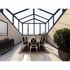 Vente directe usine – Véranda triangulaire minimaliste en alliage d'aluminium et double vitrage trempé pour villa et jardin - Product Image 6