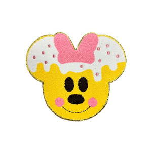 Insignias de lentejuelas de alambre de lingotes Parches de purpurina ecológicos para planchar Pin DE SEGURIDAD Chenille de Pascua Orejas de conejo Parche de arco bordado - Product Image 6