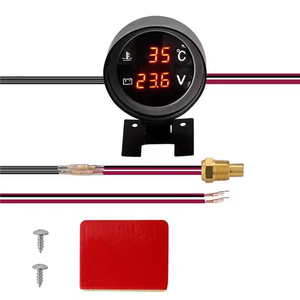 Indicatore Digitale LED Rotondo Rosso per Temperatura Acqua e Voltaggio 2 in 1 per Veicoli 12V/24V, Prezzo di Fabbrica - Product Image 5