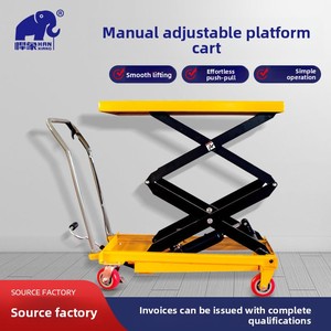 새로운 수동 유압 리프팅 플랫폼 소형 트롤리 이동식 시저형 접이식 물류 운반 플랫폼 - Product Image 3