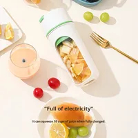 Blender Mini Portabel Nirkabel USB Pembuat Jus Elektrik Bilah Baja Tahan Karat Motor Tanpa Sikat Pembersihan Otomatis Penggunaan Luar Ruangan 480mL