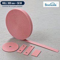 Feuille d'isolation en silicone et fibre de verre haute tension TCP-160F, coussin thermique en silicone TIM, montage de dissipateur thermique MOSFET 3.0W/m.k