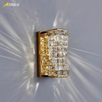 Lampe murale LED en cristal de luxe, nouveau design, pour couloir, salon et salle à manger