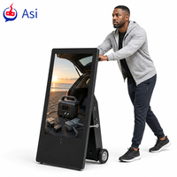 Affichage numérique LCD 2000 Nits, lecteur multimédia intelligent Android, moniteur d'affichage intelligent sur pied pour extérieur, aéroport, autonomie 8-12 heures