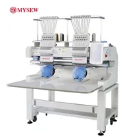 Mesin Bordir Komputerisasi Industri MYSEW MHS 1202HC 2 Kepala Kecepatan Tinggi untuk Produksi Massal Skala Kecil Pakaian
