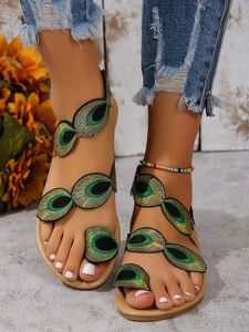 2026 Summer New Ethnic Style Flat Sandals Cross Border Foreign Trade Plus Size Breathable <b>Beach</b> Casual <b>Shoes</b> for Women - Product Image 2