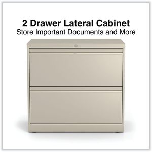 Meuble de classement latéral Alera 30'' x 18,63'' x 28'' avec 2 tiroirs pour dossiers format légal/lettre, couleur putty - Product Image 5