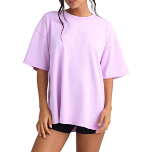 Imprimer femmes surdimensionné coupe ample T-Shirt avec impression personnalisée été rue mode 100% coton respirant - Product Image 1