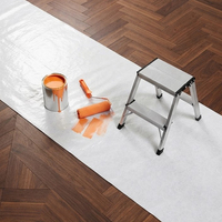 Rouleau de protection adhésif en feutre blanc pour sols, revêtement anti-poussière en polaire pour la construction et la rénovation