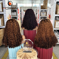 Peluca de encaje frontal HD sin pegamento, 200% de densidad, cabello humano virgen vietnamita, peluca completa de encaje 13x4 rizada marrón birmana al por mayor para mujer