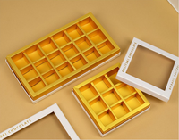 Boîte de chocolat en carton kraft de luxe personnalisée paquet de 18 emballage en relief 4C pour aliments pour le sucre de l'Aïd Ramadan
