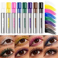 Mascara coloré à marque privée, waterproof, volumisant, allongeant, longue tenue, maquillage pour cils pour usage quotidien, fêtes et Halloween