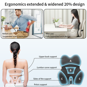Personalización respaldo y coxis silla de oficina comodidad espuma de memoria ergonómica alto bajo soporte coche cojín trasero asiento <span class=keywords><strong>para</strong></span> dolor de espalda - Product Image 4