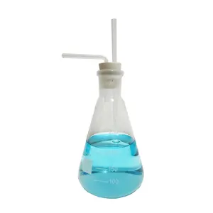 Lab glass bottles 10ml 100ml 125ml 50 ml 250ml conical flask plastic erlenmeyer flask with cork